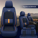 Kit Capa para Banco Completa em Couro Legítimo Universal Italian + BRINDE: Tapete Completo