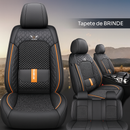 Kit Capa para Banco Completa em Couro Legítimo Universal Italian + BRINDE: Tapete Completo