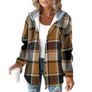 Casaco Xadrez Feminino com Capuz