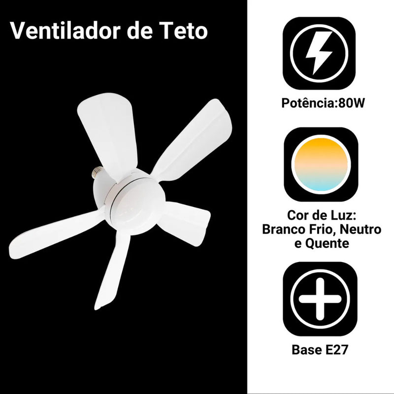 VentSmart® - Ventilador de Teto com LED